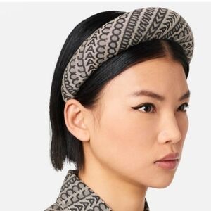 Marc Jacobs Black and Gray Geometric Hair Headband